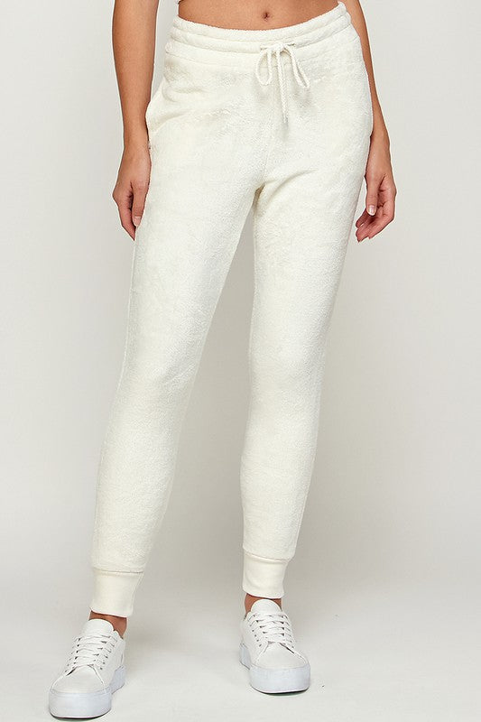 Plush Ivory Jogger Pants