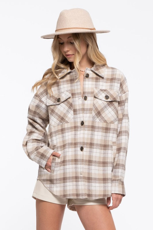 Take Me Away Brown Flannel