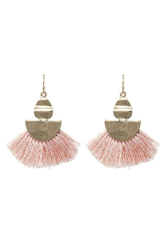 Pink Tassel Earrings