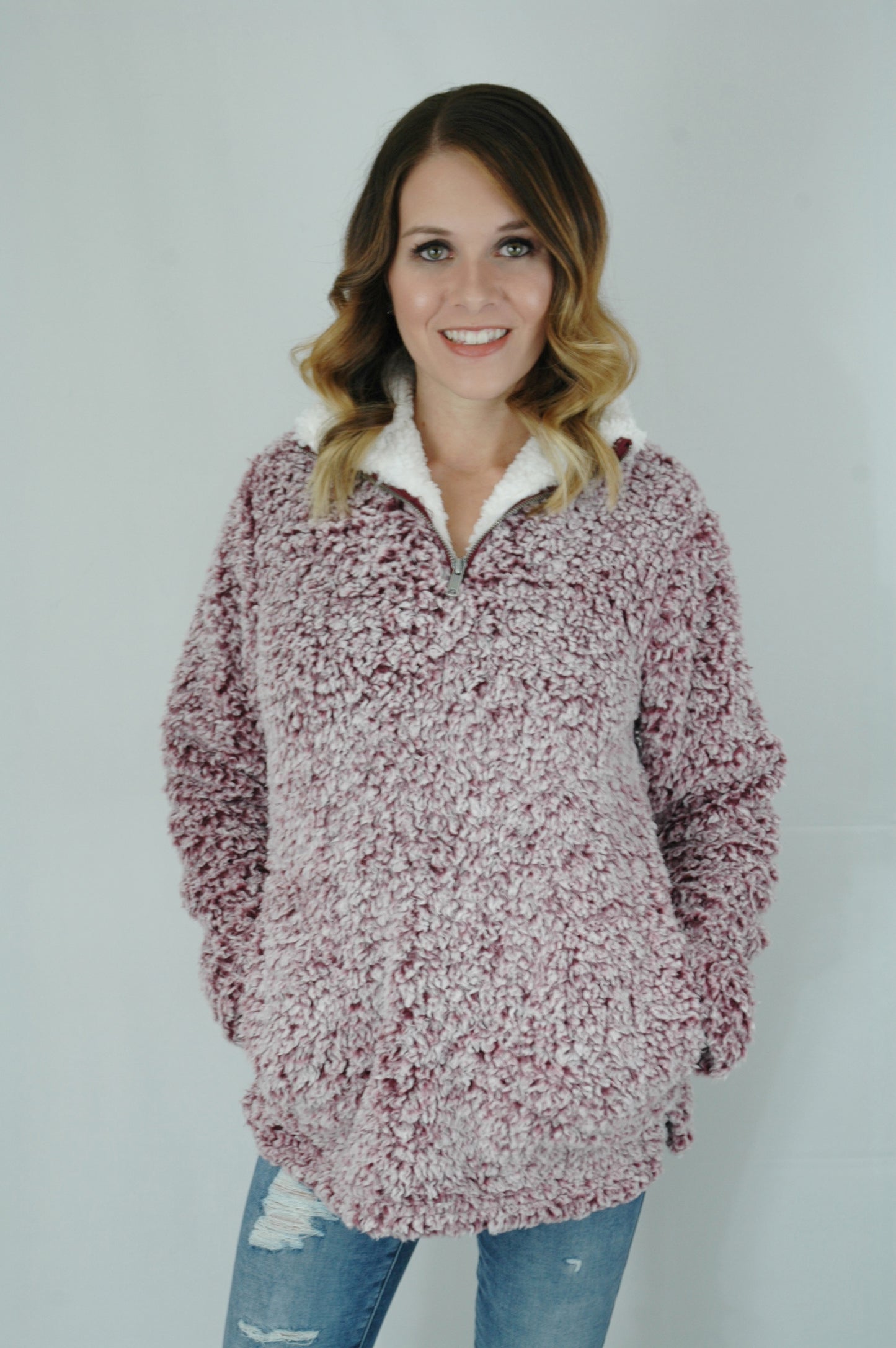 Winter Time Sherpa Pullover
