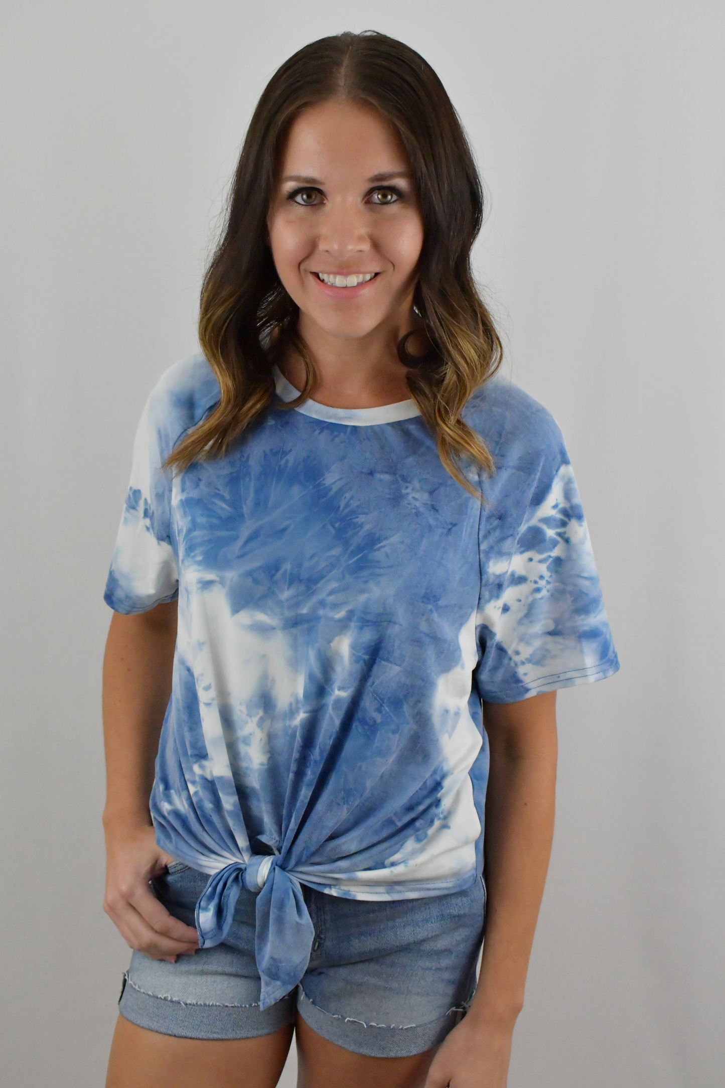 Can't Get Enough Blue Tie Dye Top