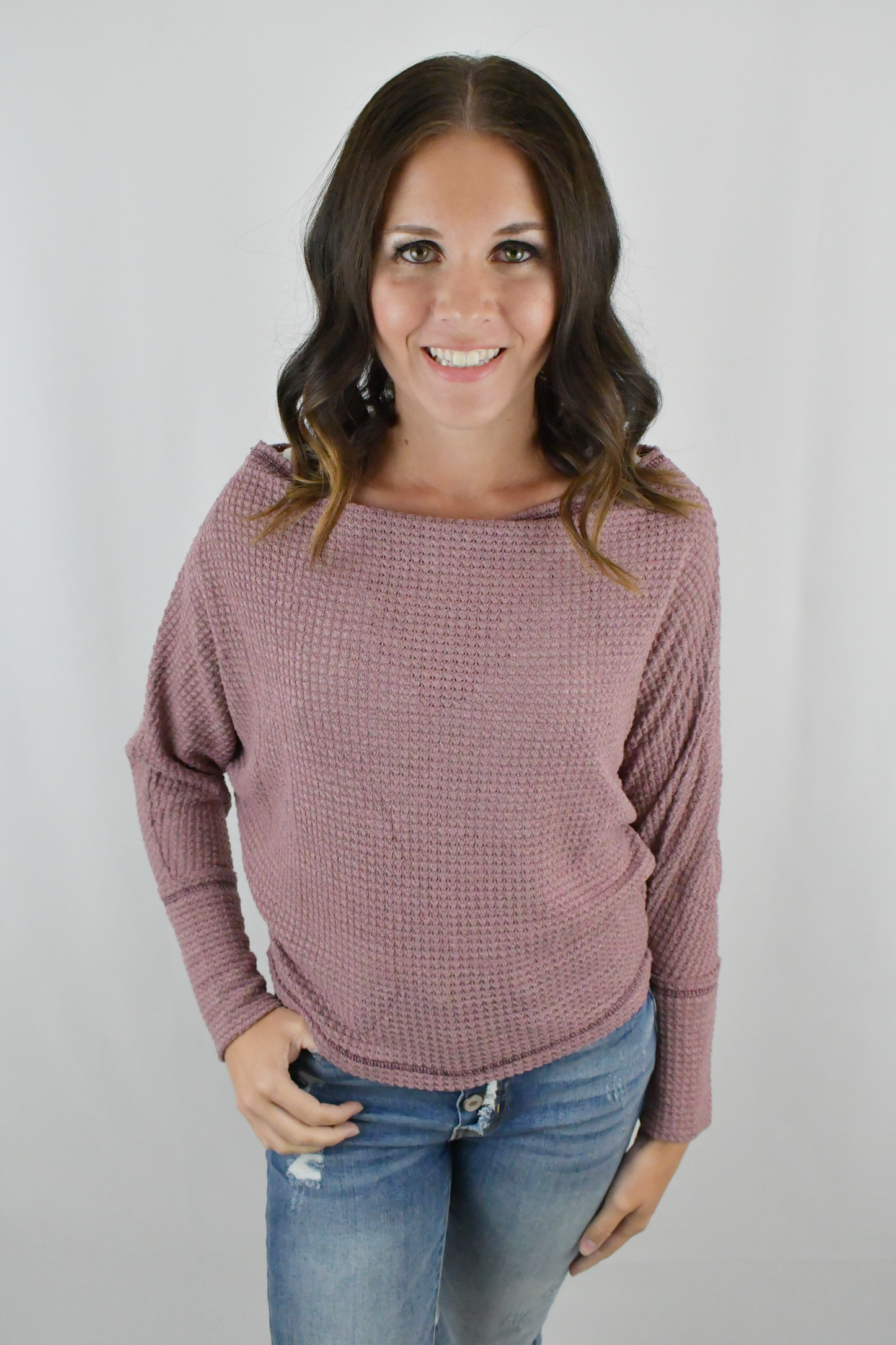 Uptown Girl Top-Mauve