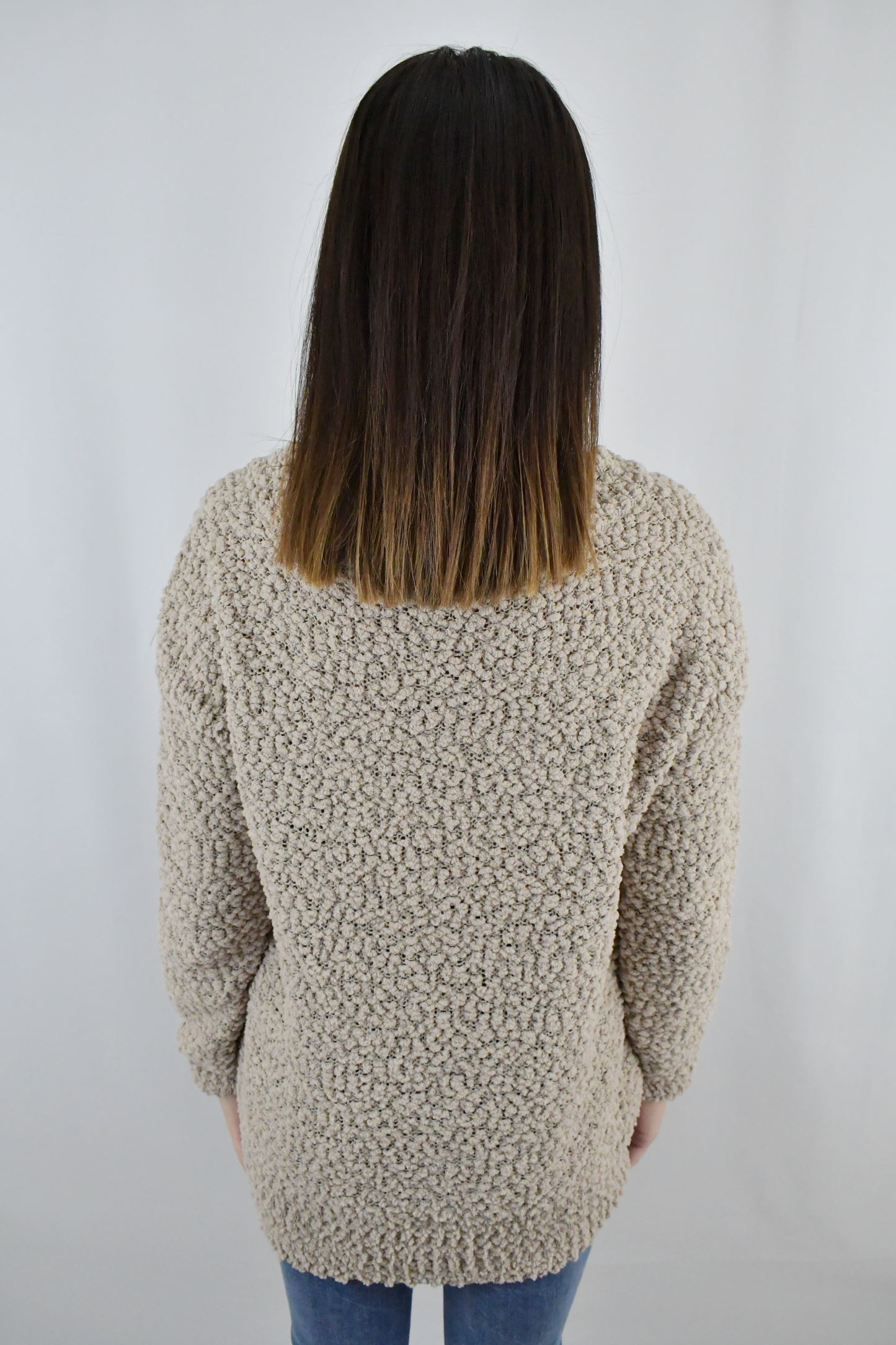 This Is Love Popcorn Sweater-Ash Mocha