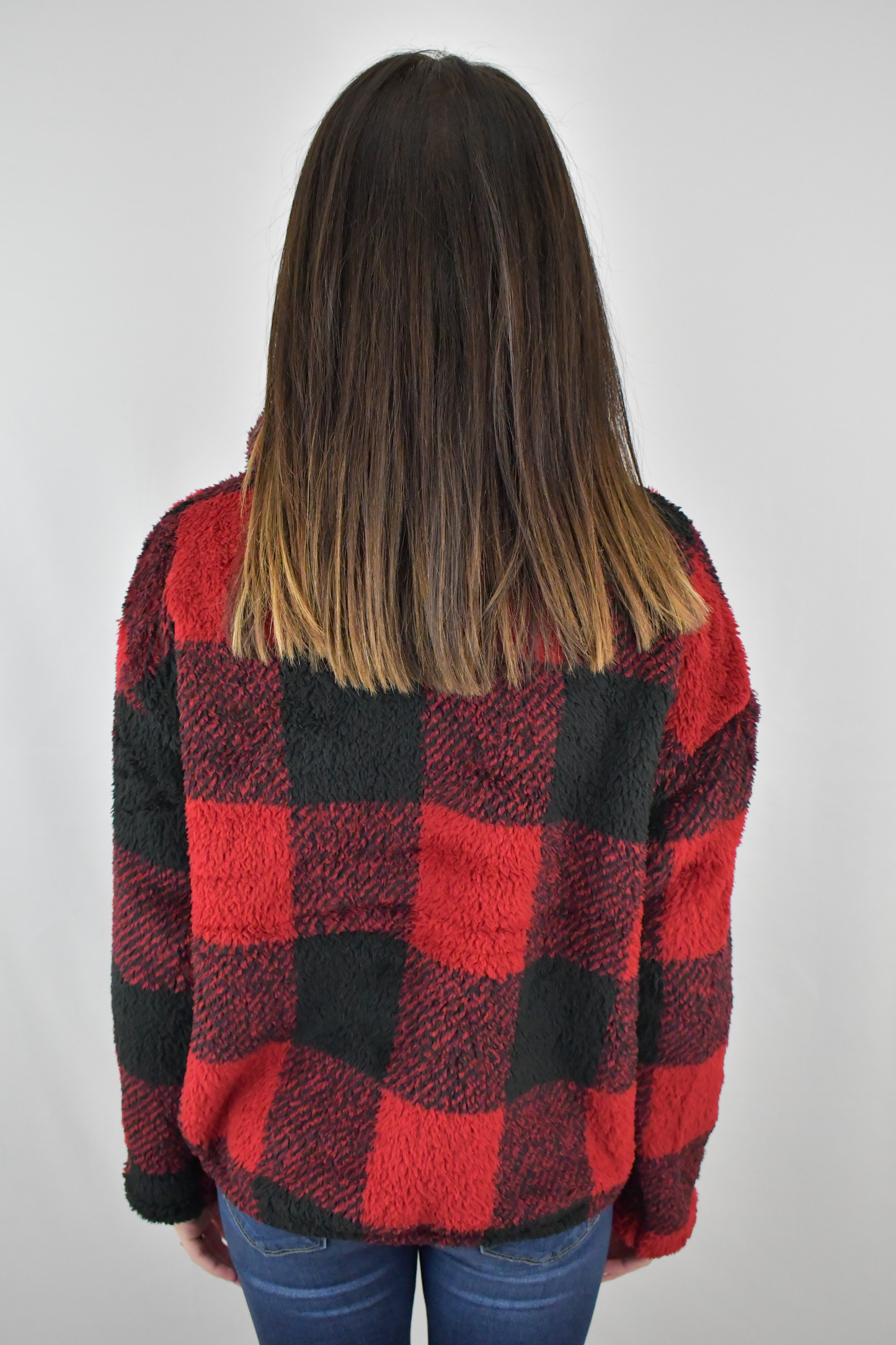 Never Enough Red Buffalo Plaid Sherpa