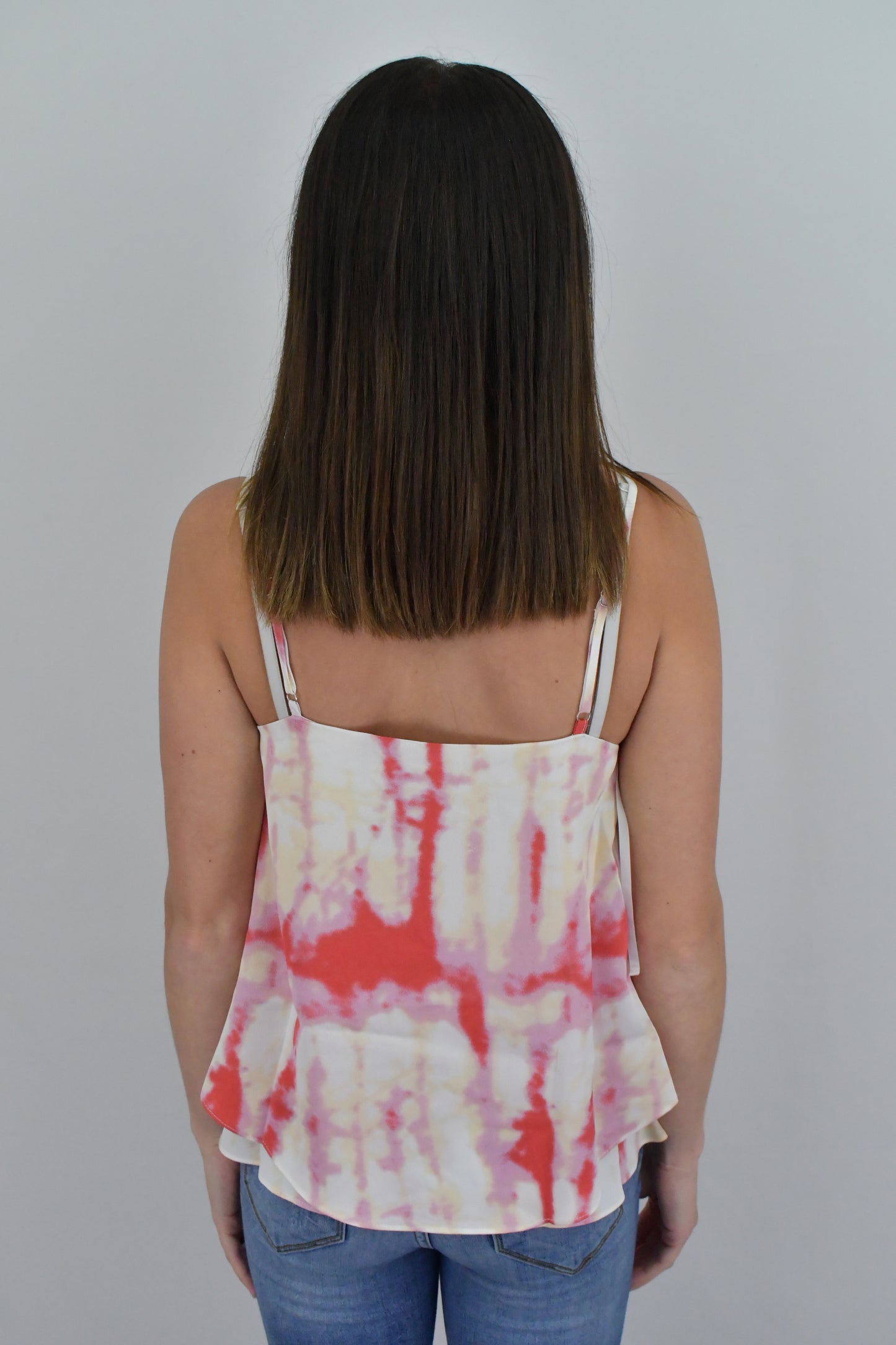 Shine Bright Tie Dye Cami-Red