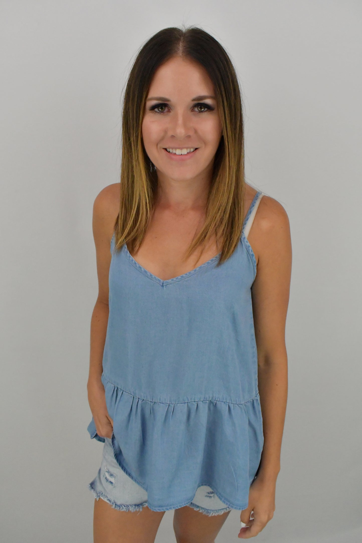 Dreaming All Day Chambray Top