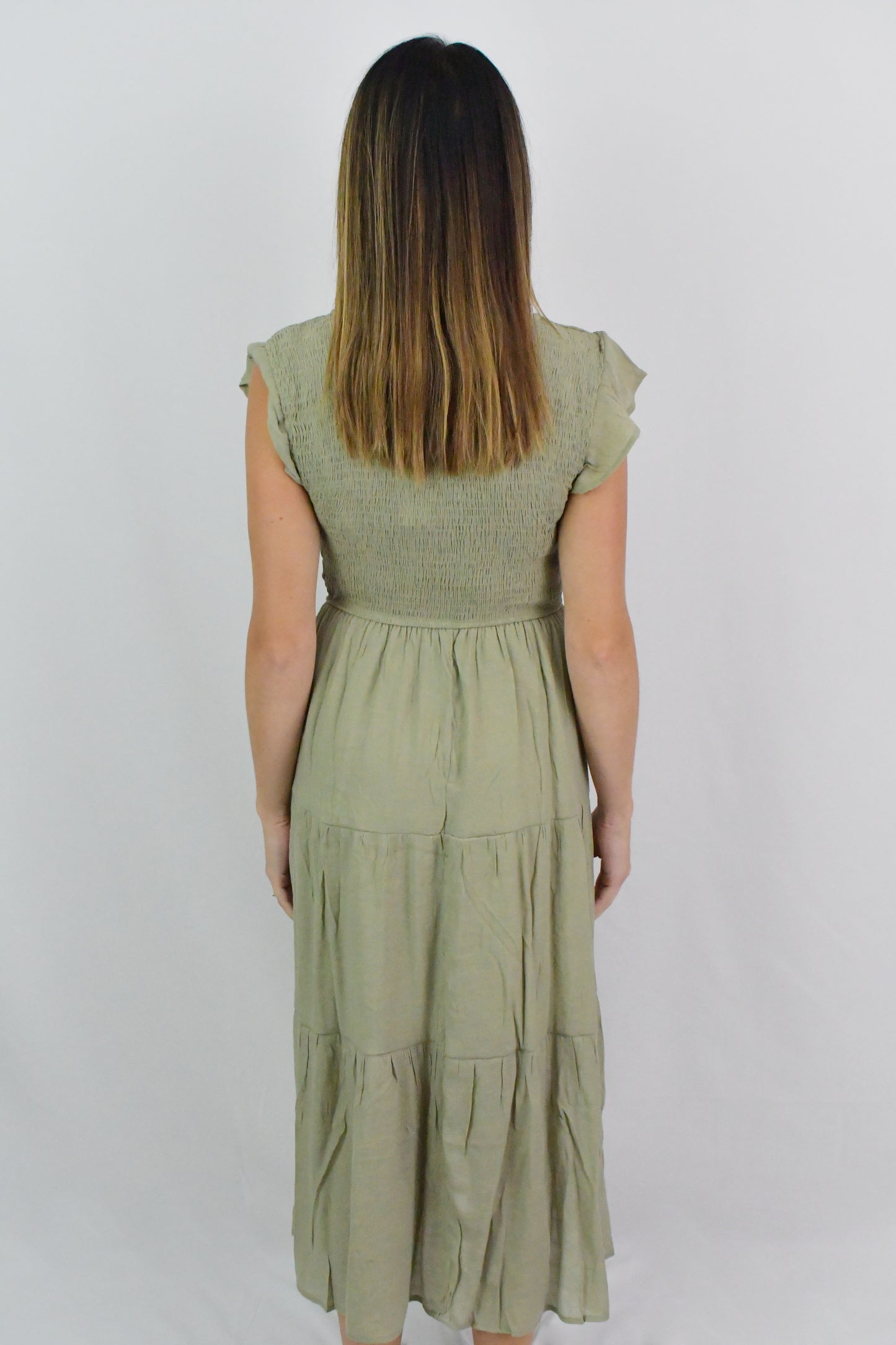 Darling Day Out Maxi Dress-Olive