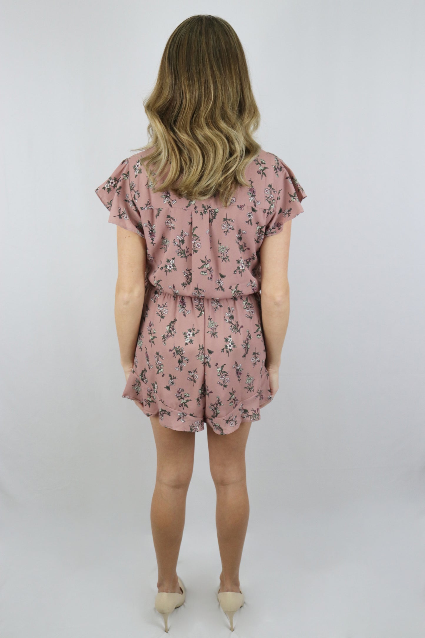 True Love Pink Floral Romper