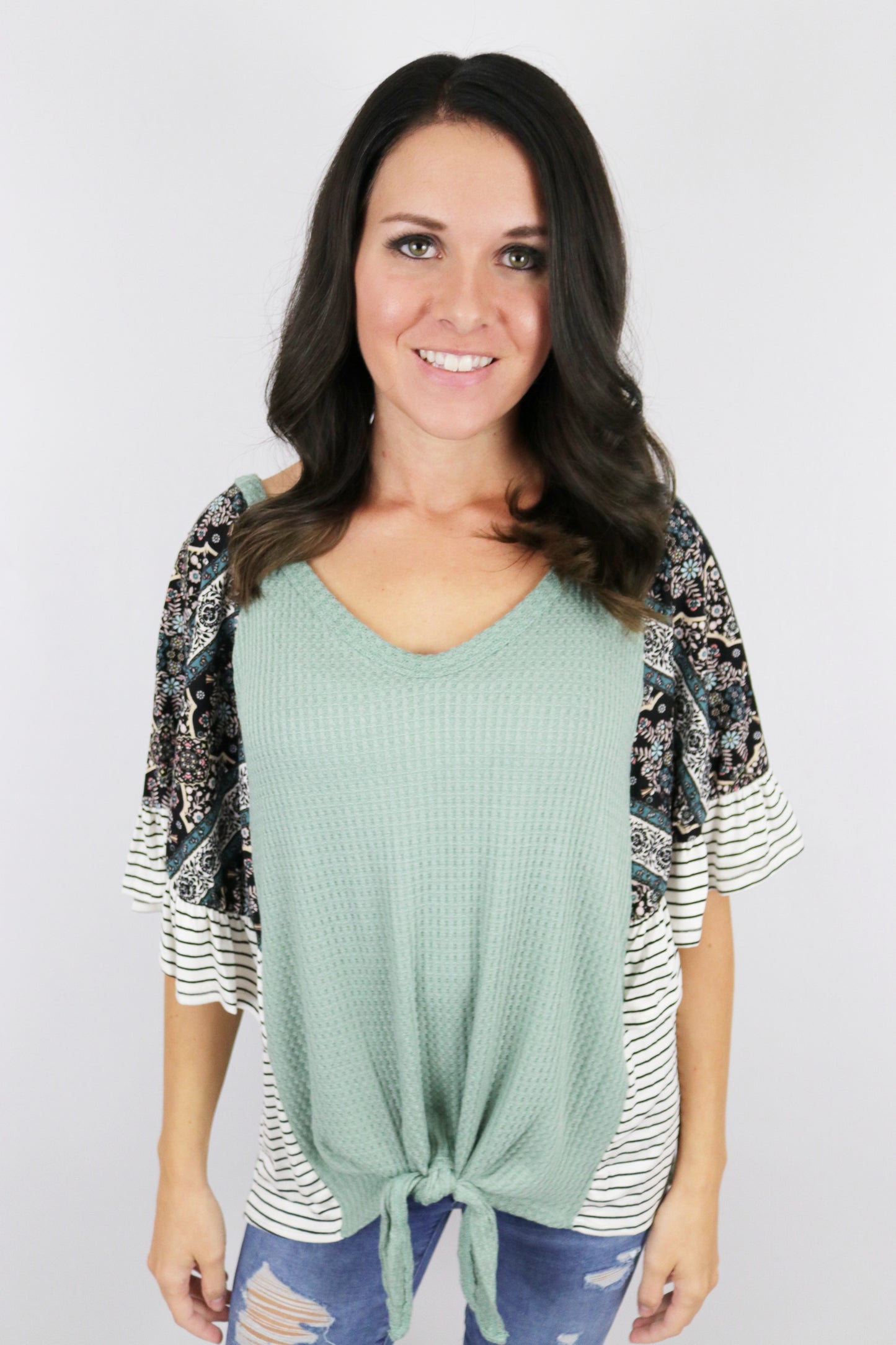 Stole My Heart Top- Mint