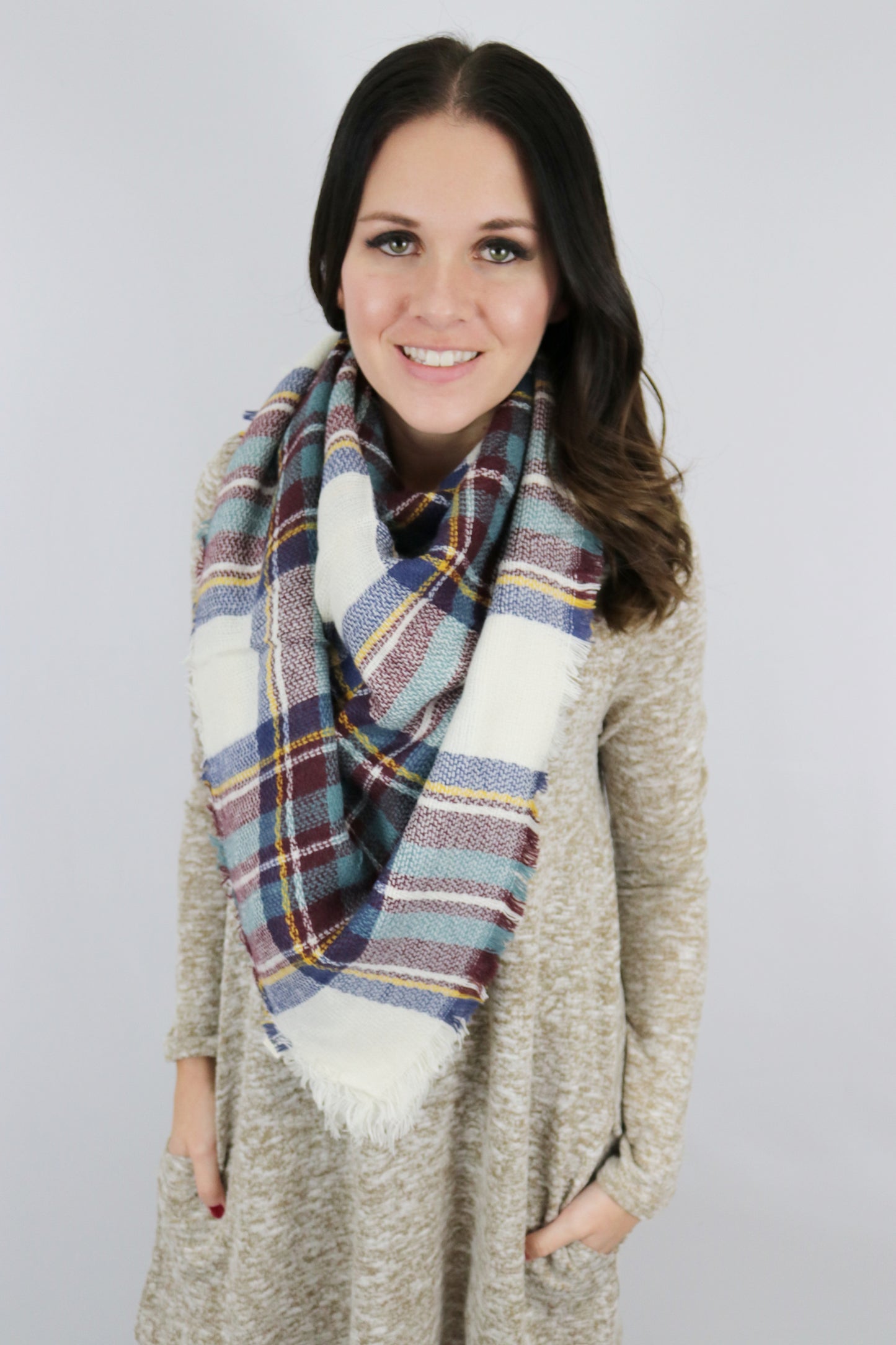 Plaid Blanket Scarf