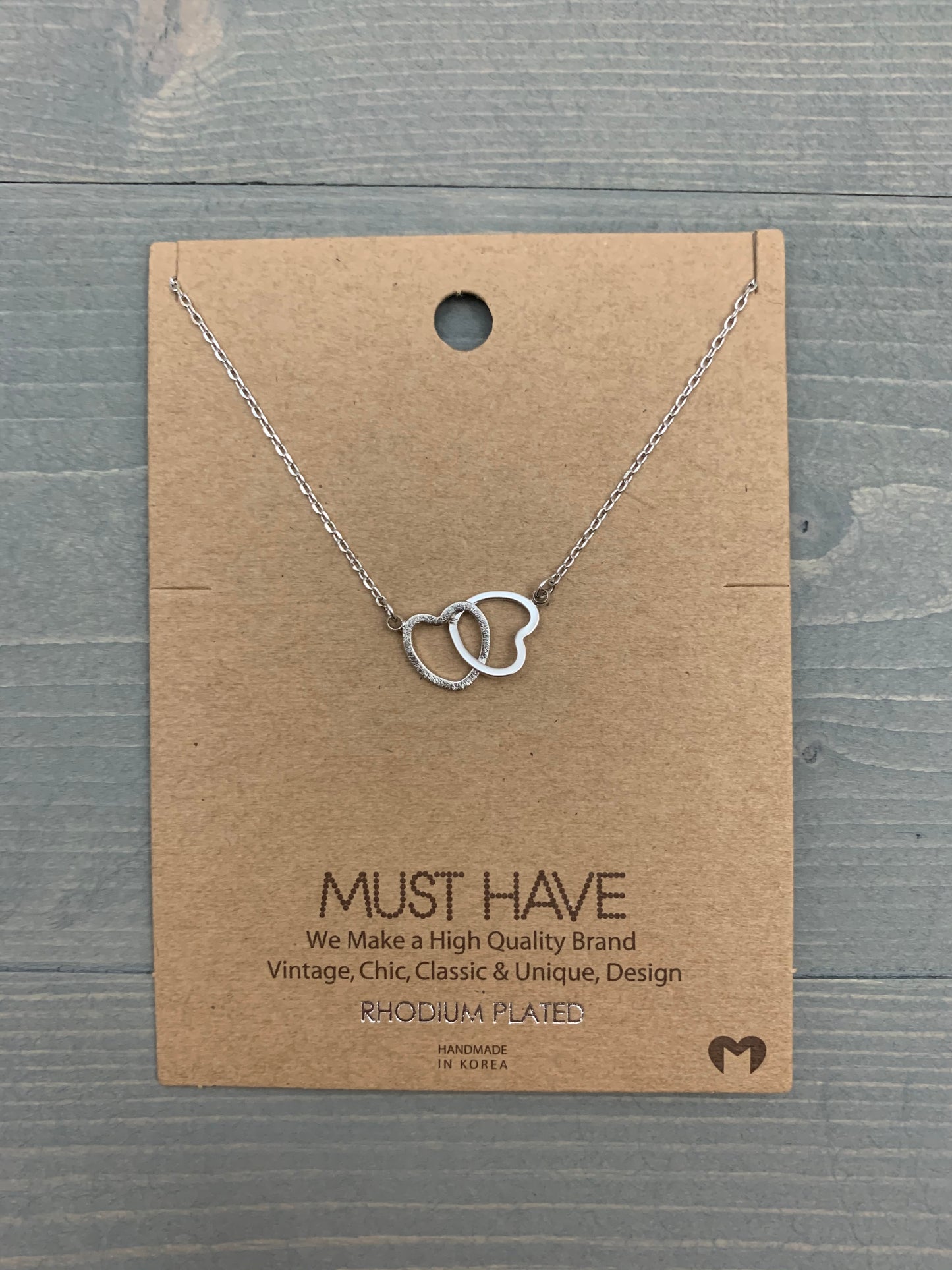 Double Heart Link Necklace