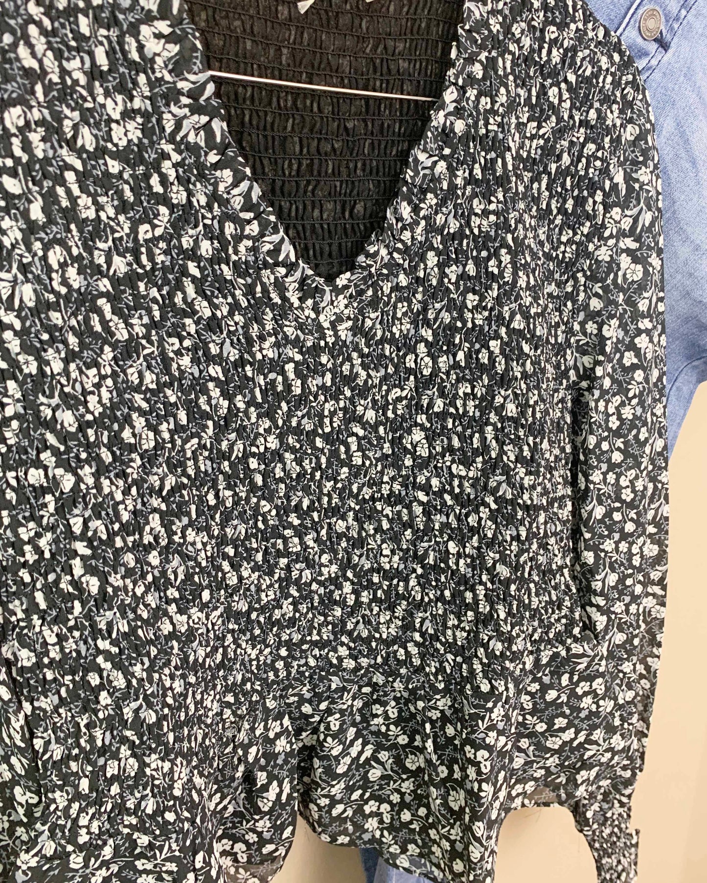 Complete My Heart Floral Top-Black