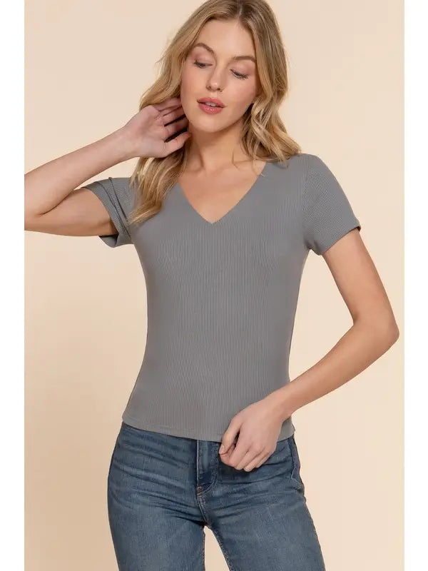 Short Sleeve Fitted Top