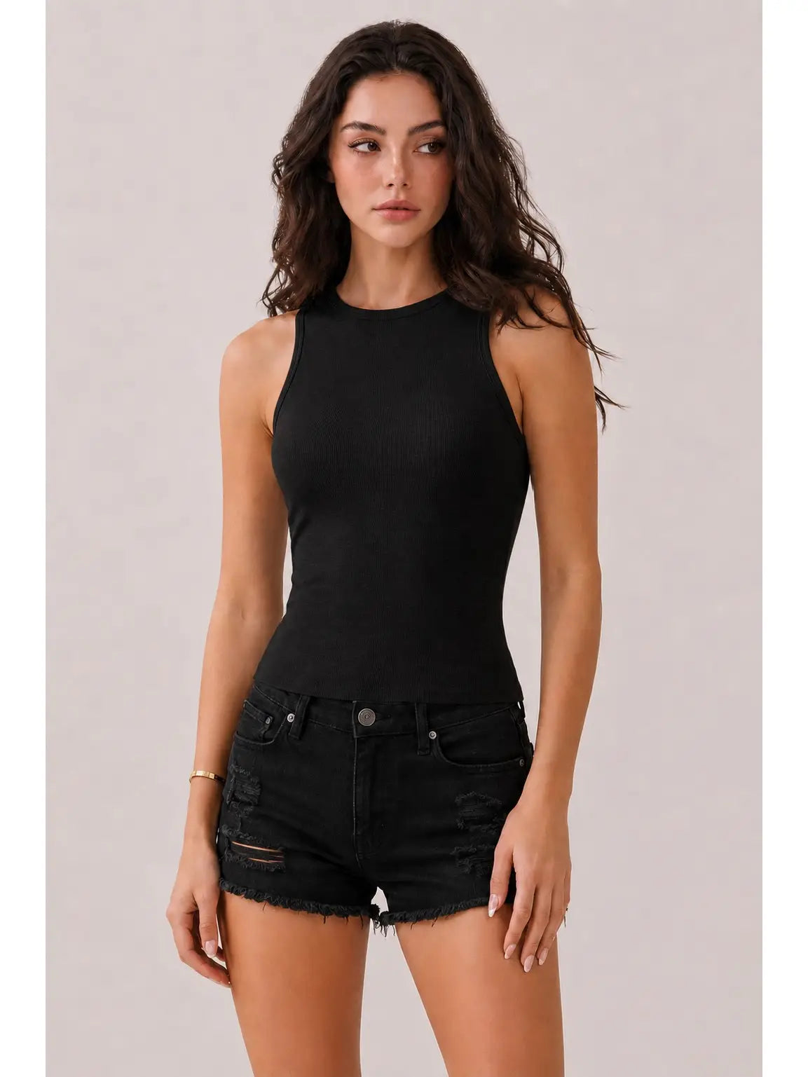 Built in Bra Ribbed Tank