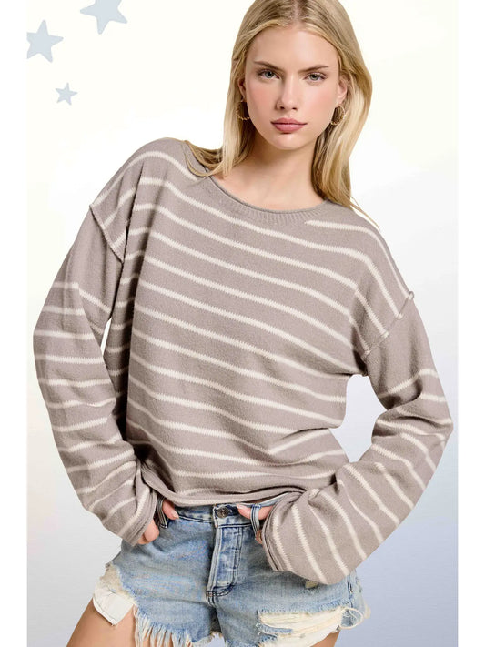 Striped Round Neck Sweater