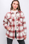 Let's Fall In Love Terra Cotta Plaid Jacket