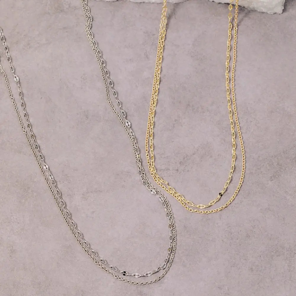 Layered Double Chain Necklace