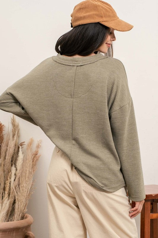 Light Olive Knit Pullover