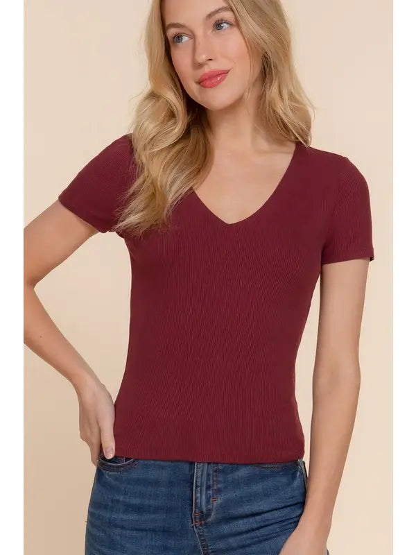 Short Sleeve Fitted Top