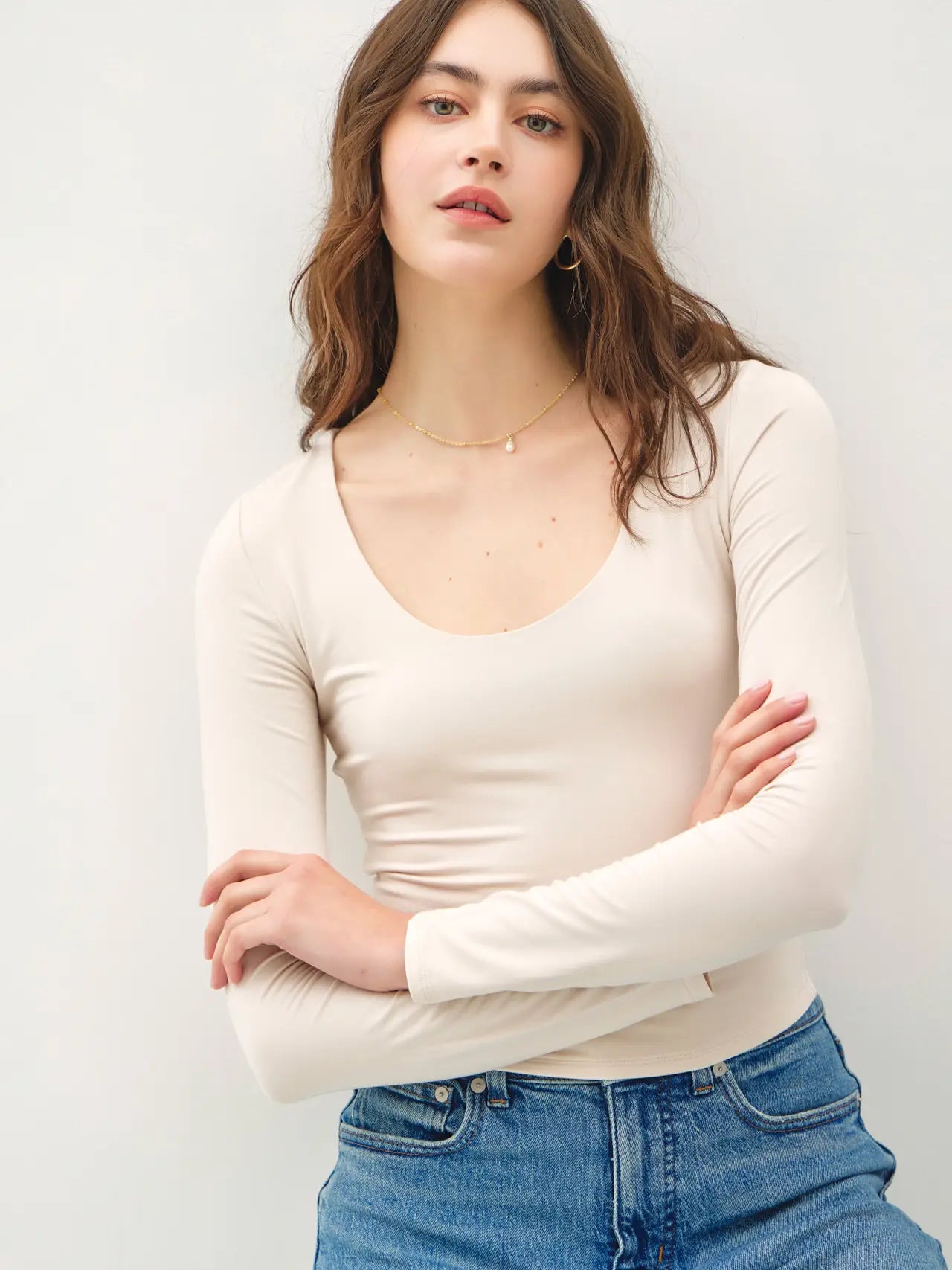 Double Lined Long Sleeve Top