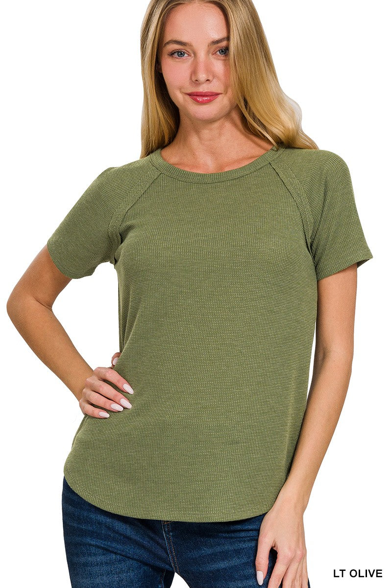 Baby Waffle Short Sleeve Top