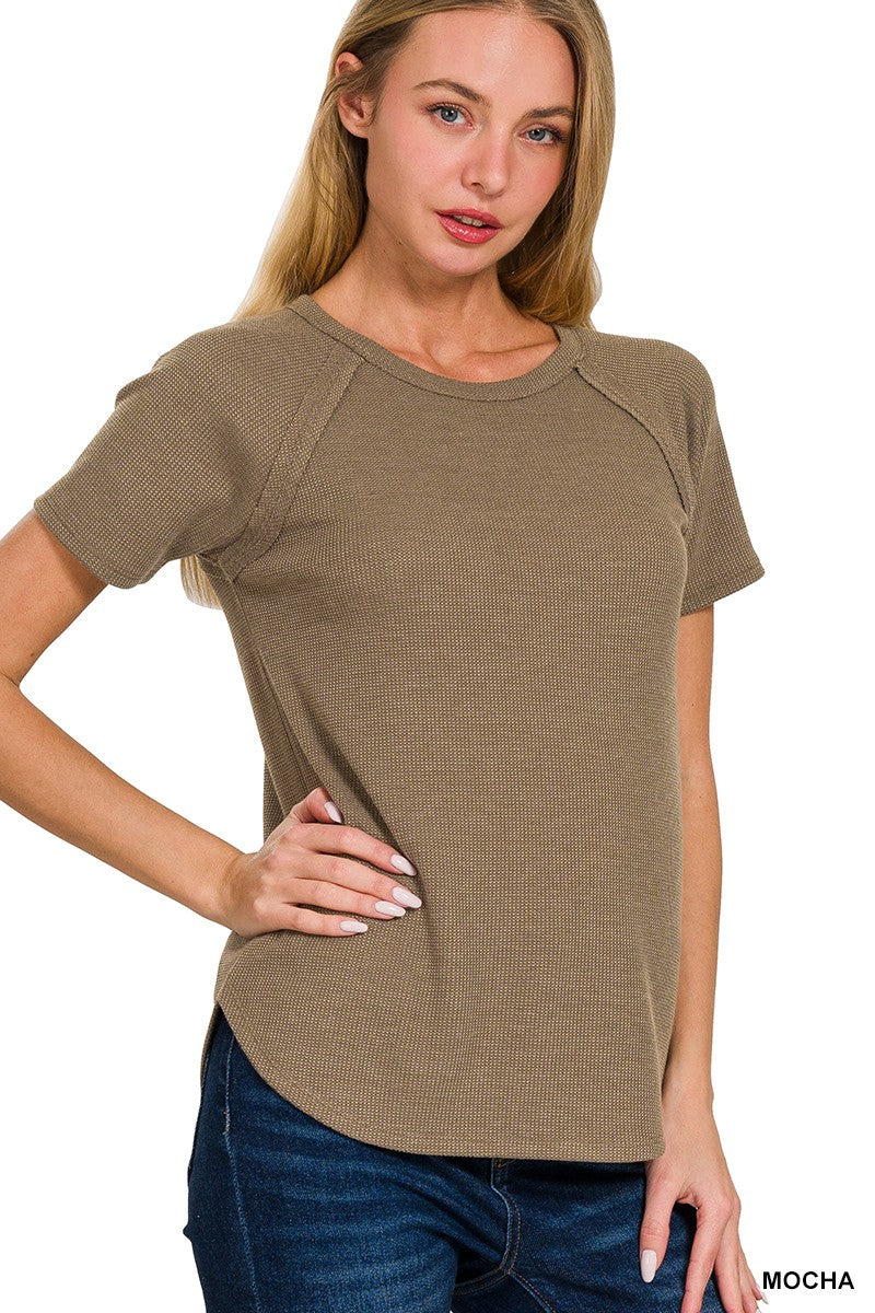 Baby Waffle Short Sleeve Top