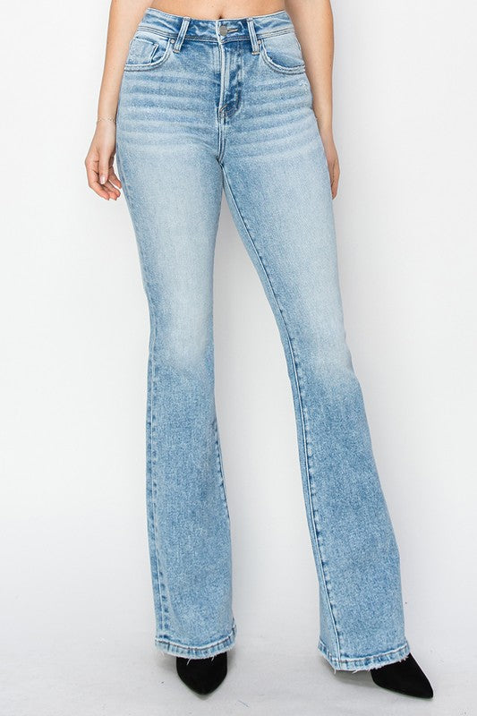 Light Wash High Rise Bootcut Risen Denim