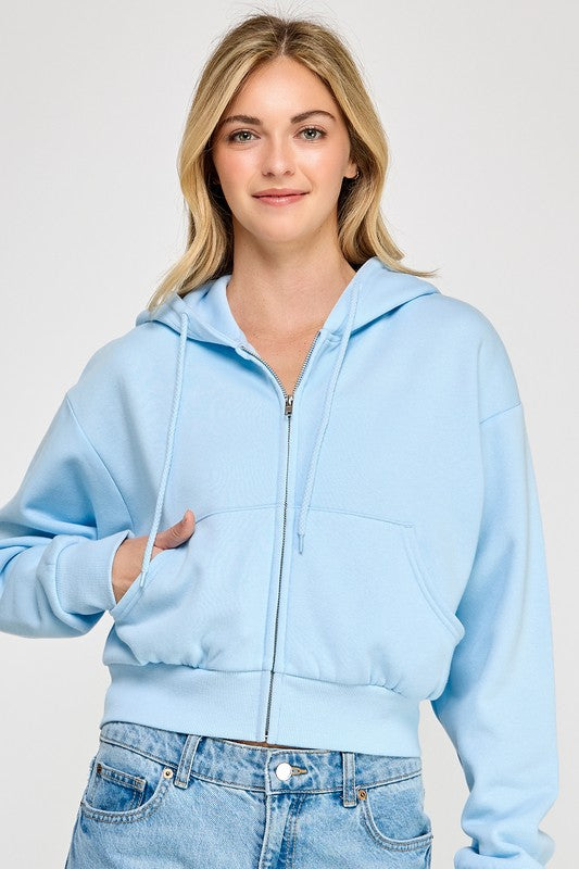 Blue Full Zip Hoodie