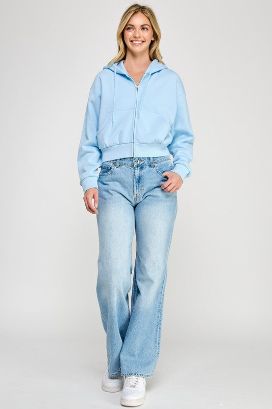 Blue Full Zip Hoodie