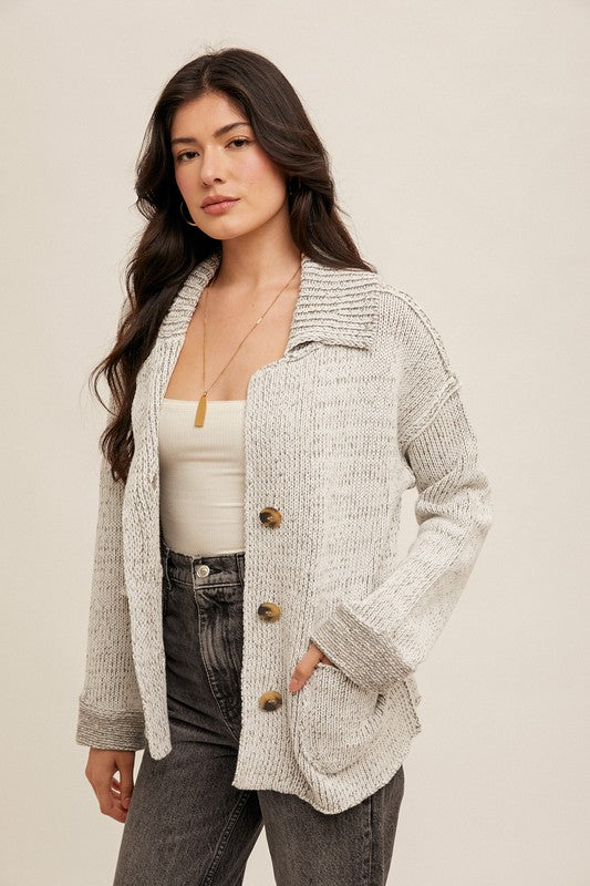 Reverse Seam Cardigan