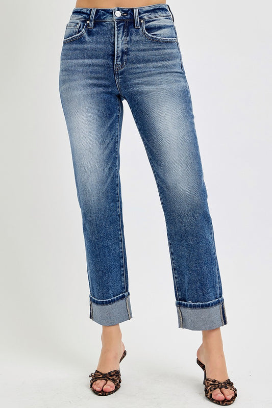 Tummy Control Straight Risen Jeans