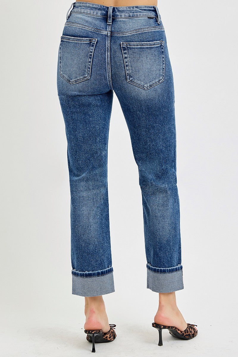Tummy Control Straight Risen Jeans