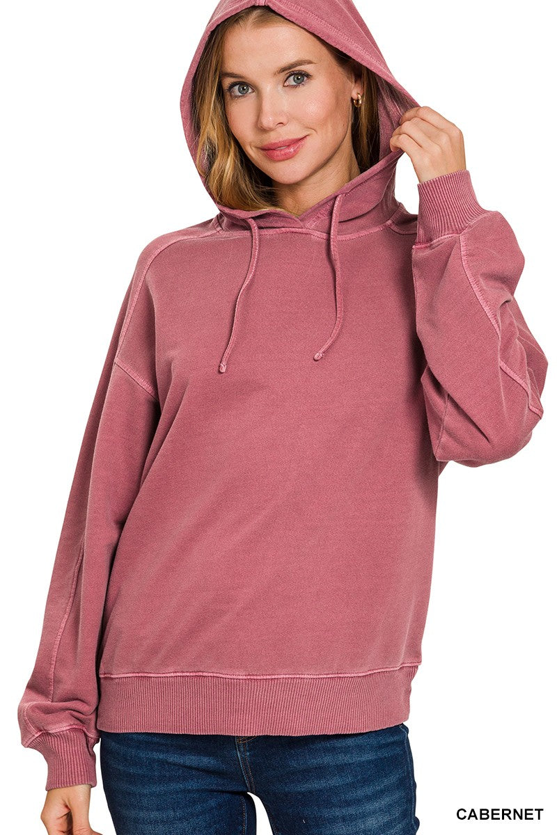French Terry Washed Hoodie