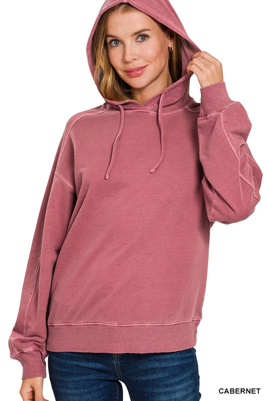 French Terry Washed Hoodie