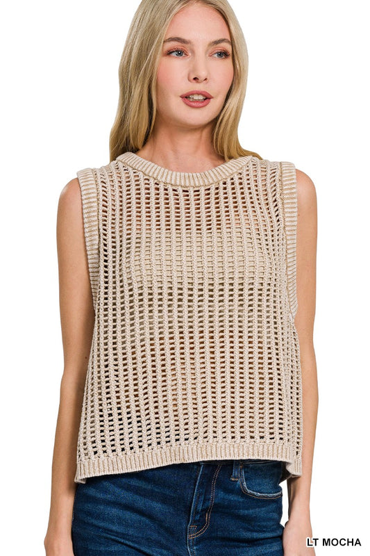Fishnet Sweater Vest