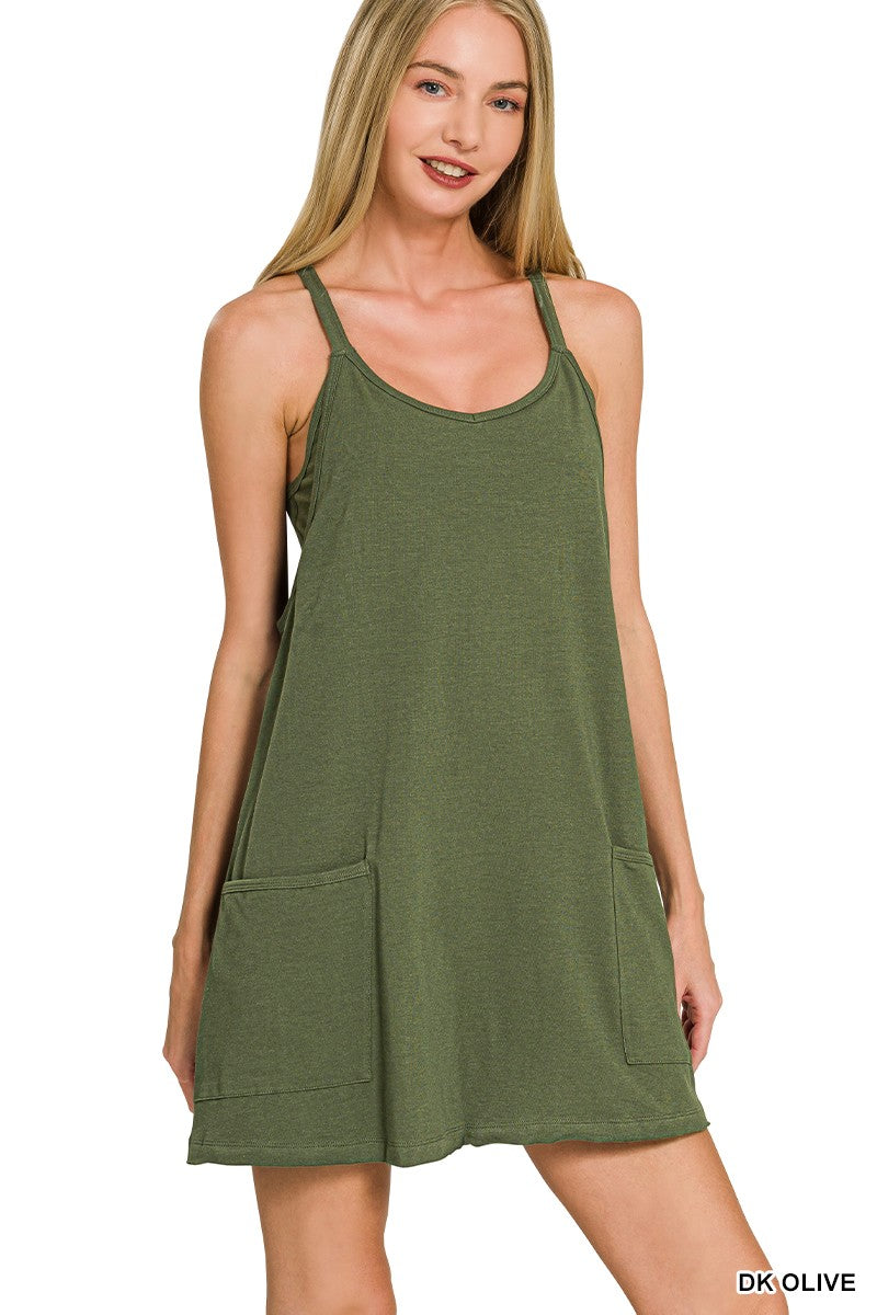 Mini Dress with Built in Romper