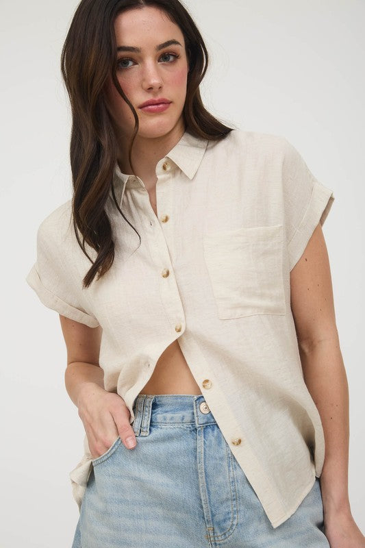 Collared Pintuck Shirt