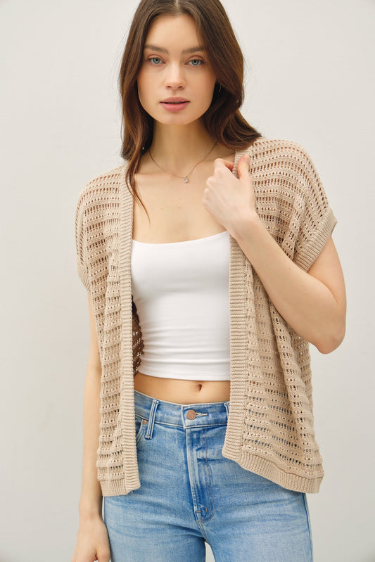 Crochet Open Cardigan