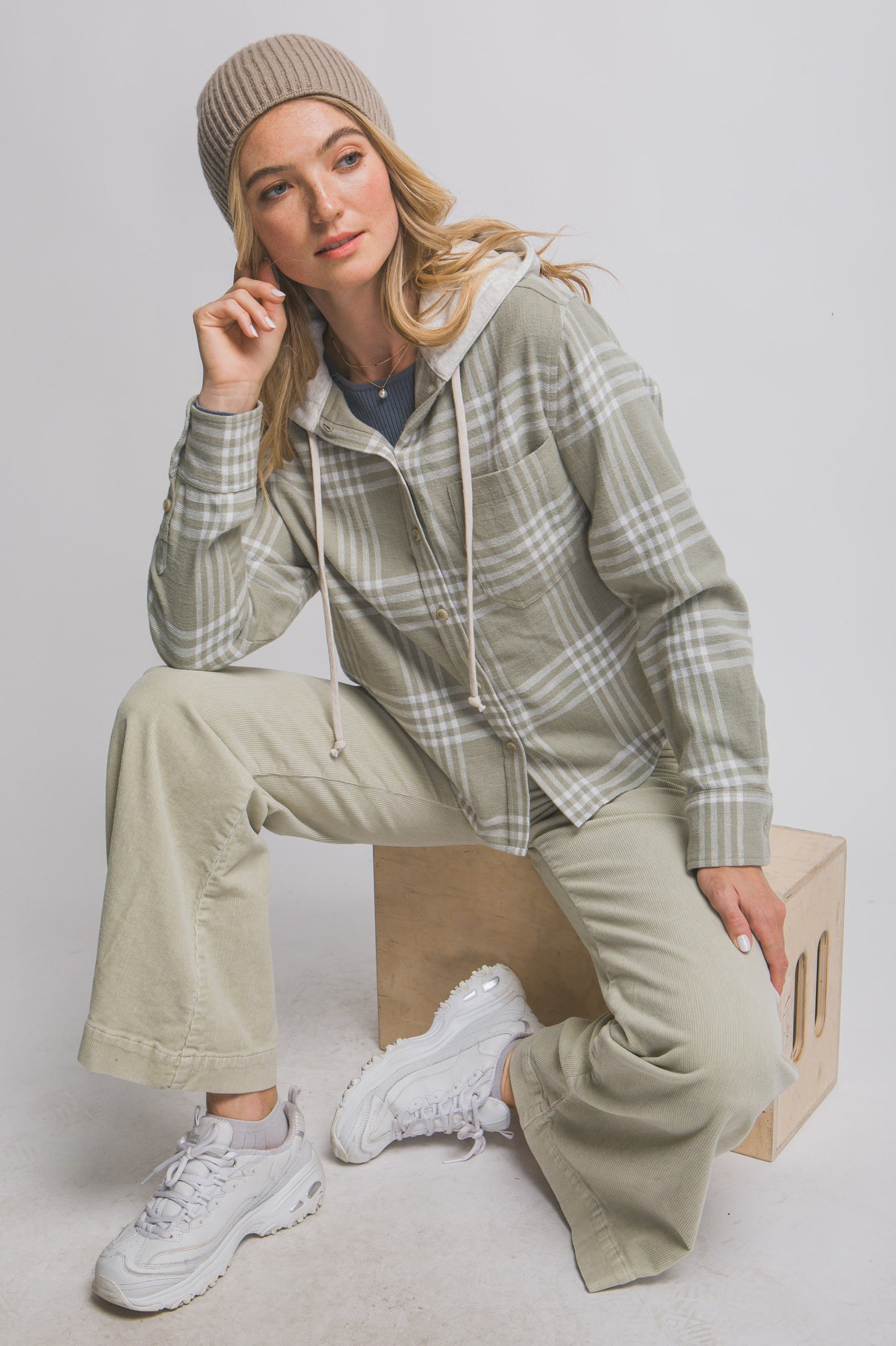Hooded Flannel Shirt