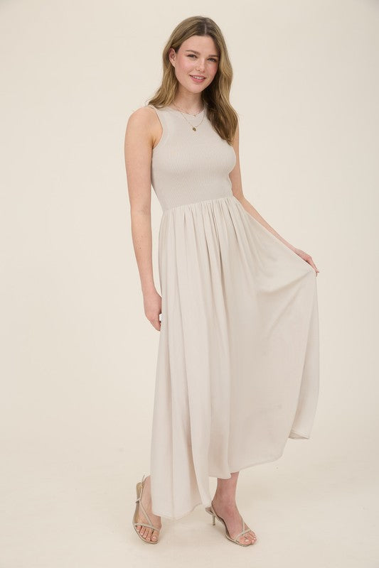Sleeveless Midi Tank Dress