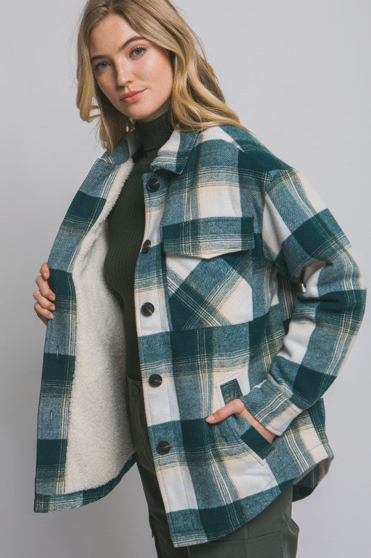 DOORBUSTER Plaid Button Up Jacket