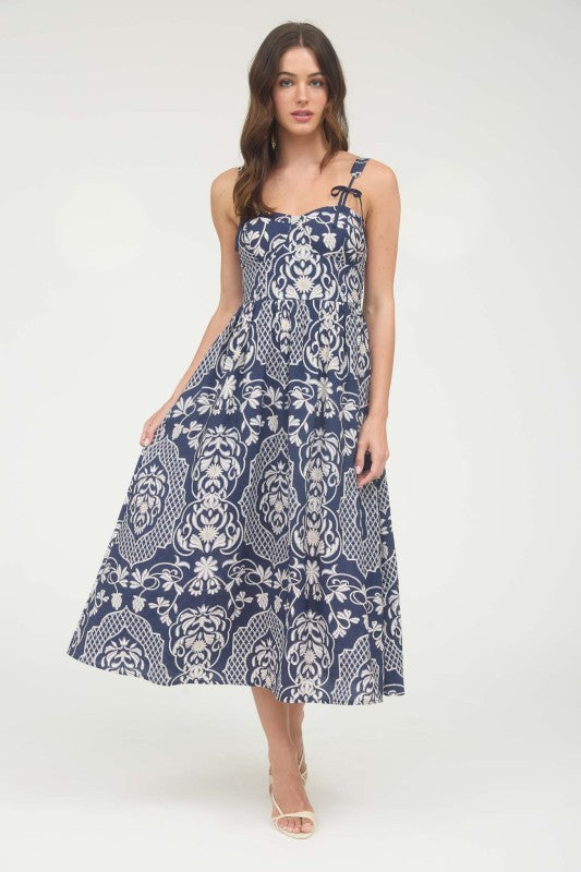 Bow Detail Midi Dress