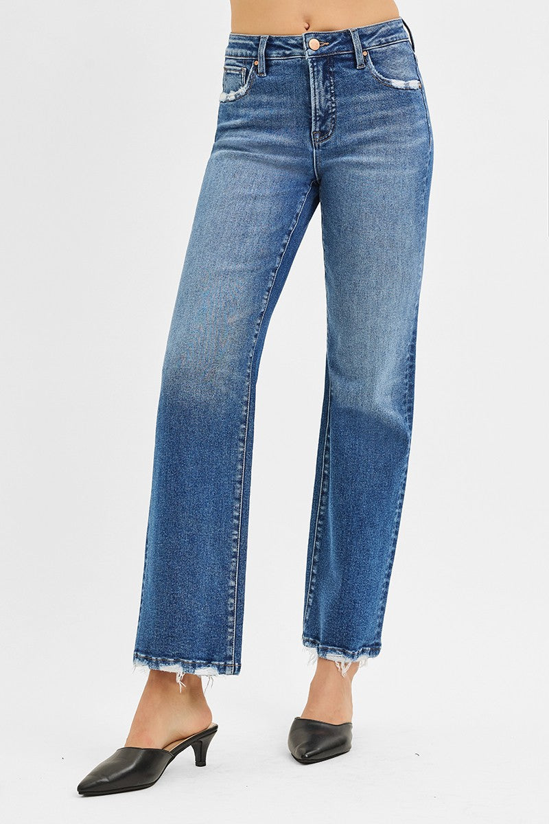 Tummy Control Straight Risen Jeans