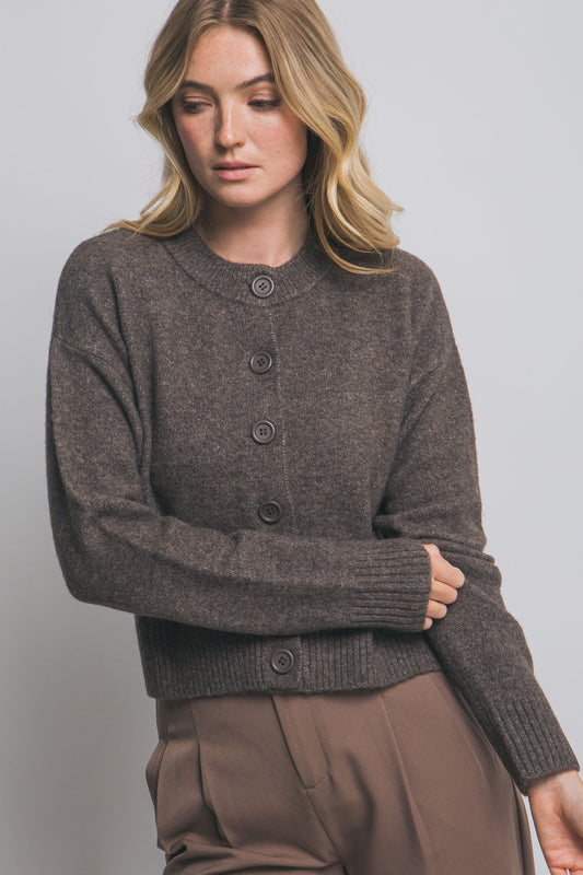 Crew Neck Cardigan