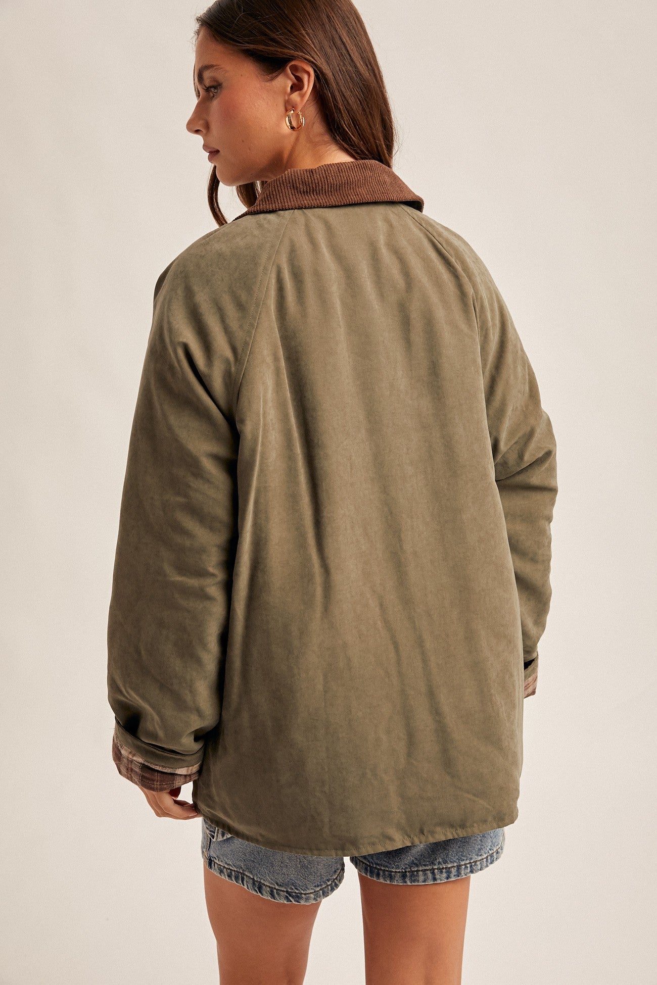 Corduroy Collar Fisherman Jacket