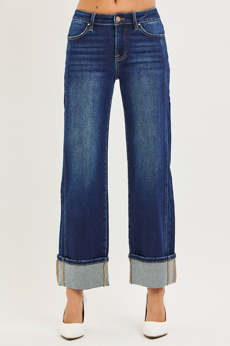 Ankle Straight Risen Jeans