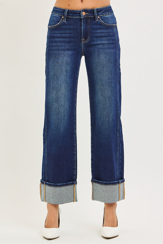 Ankle Straight Risen Jeans