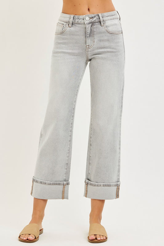 Straight Grey Risen Denim