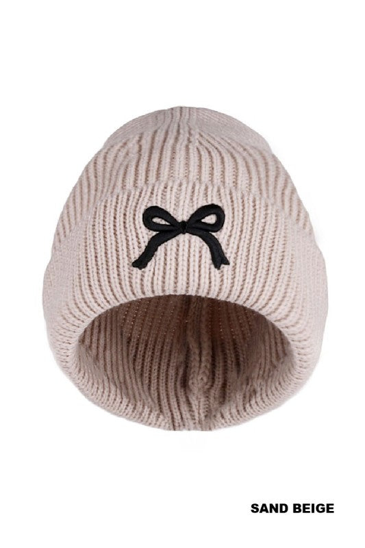 DOORBUSTER Bow Cuff Beanie