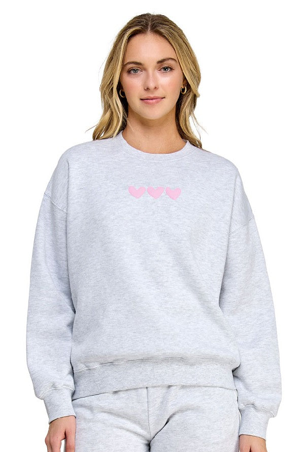 Love Puff Print Sweatshirt